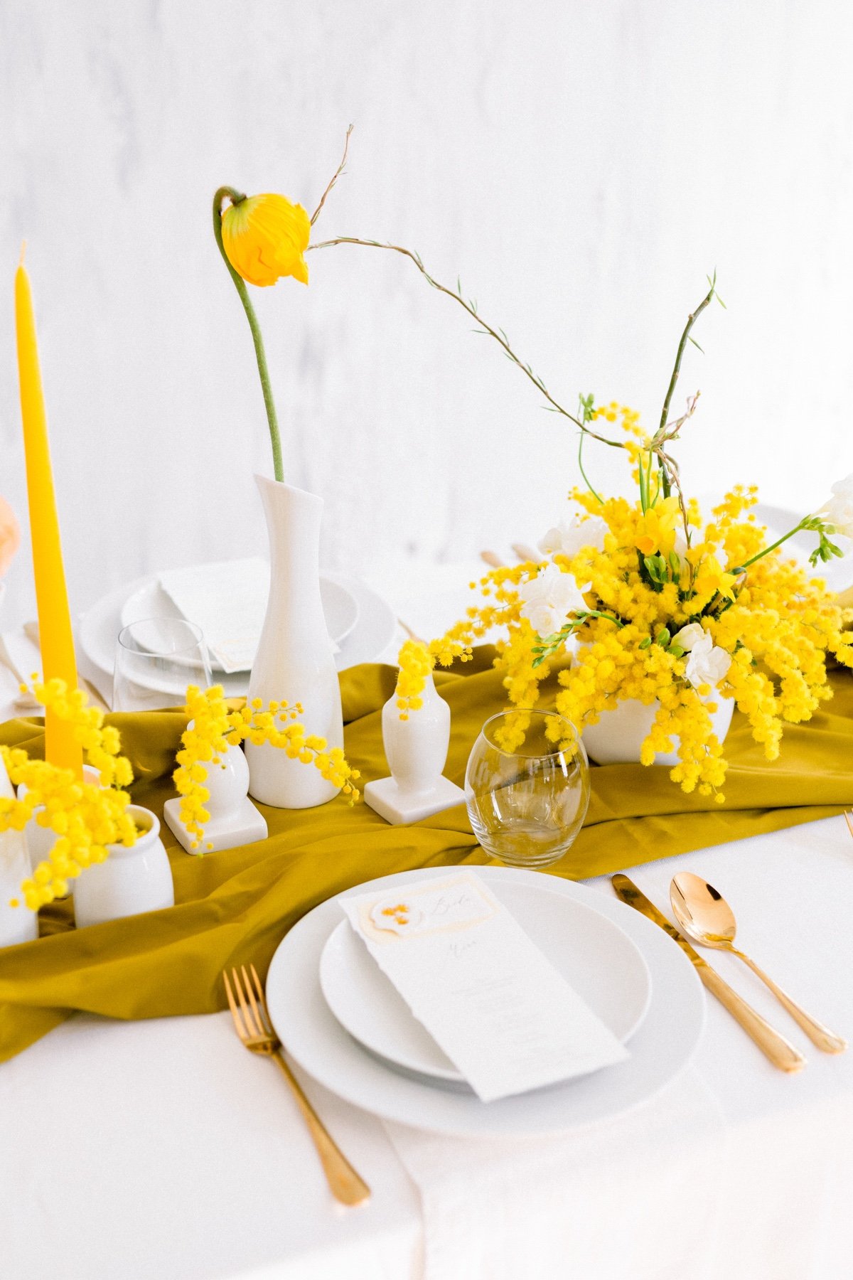 Every Day Is Women's Day In This Modern Yellow Wedding Inspiration Shoot