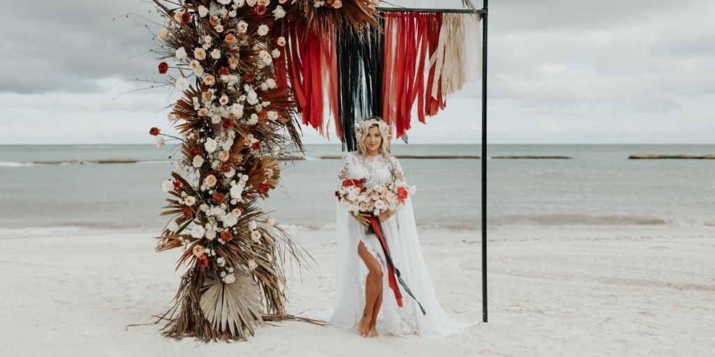 Industrial Meets Boho In This Unique Beach Wedding Shoot