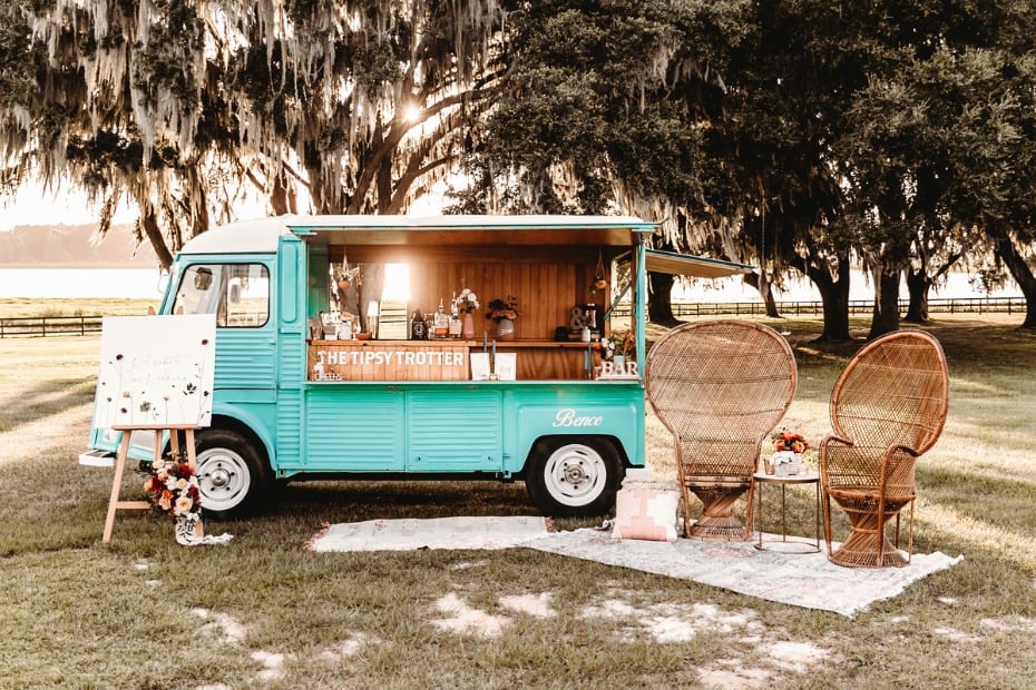 10 of the Best Mobile Bar Carts for Your Wedding