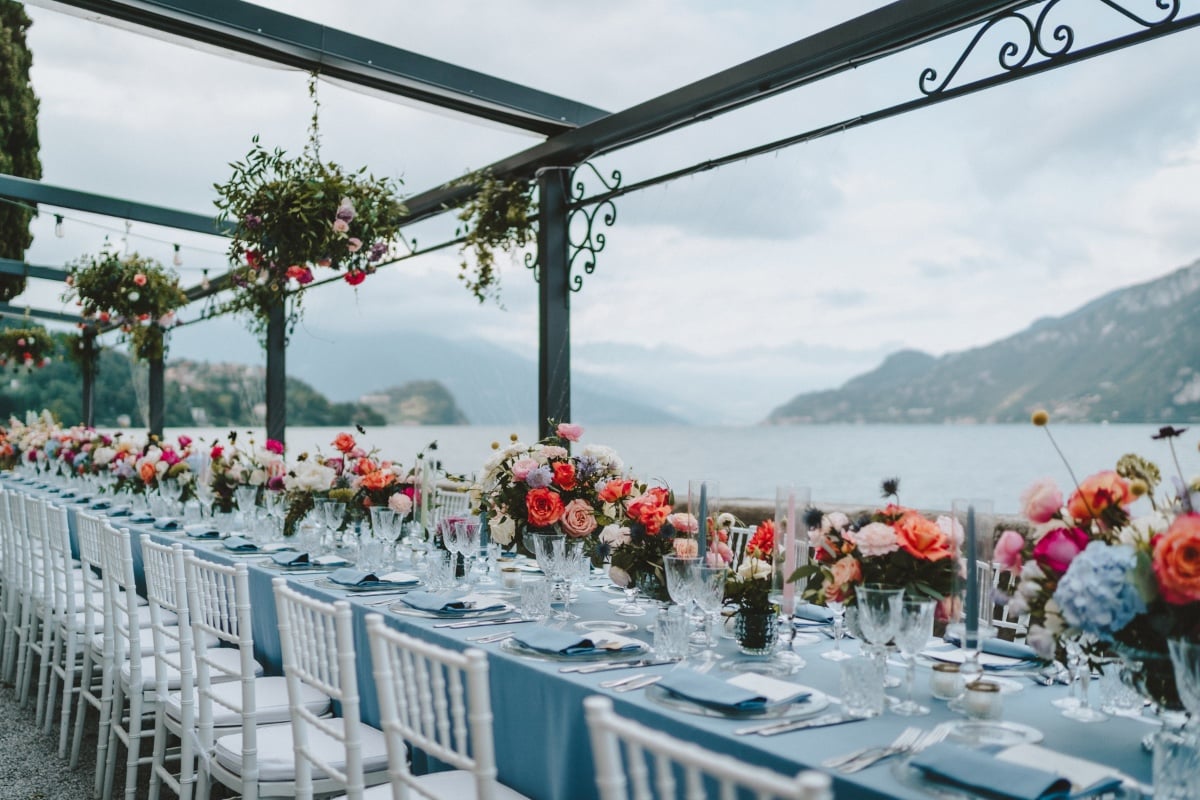 Colorful Wedding On Lake Como