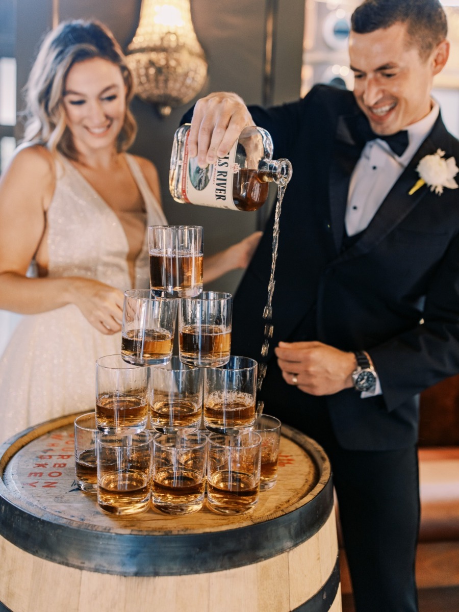 Euro Wedding Inspiration Complete With Italian Vespas and a Whiskey Tower