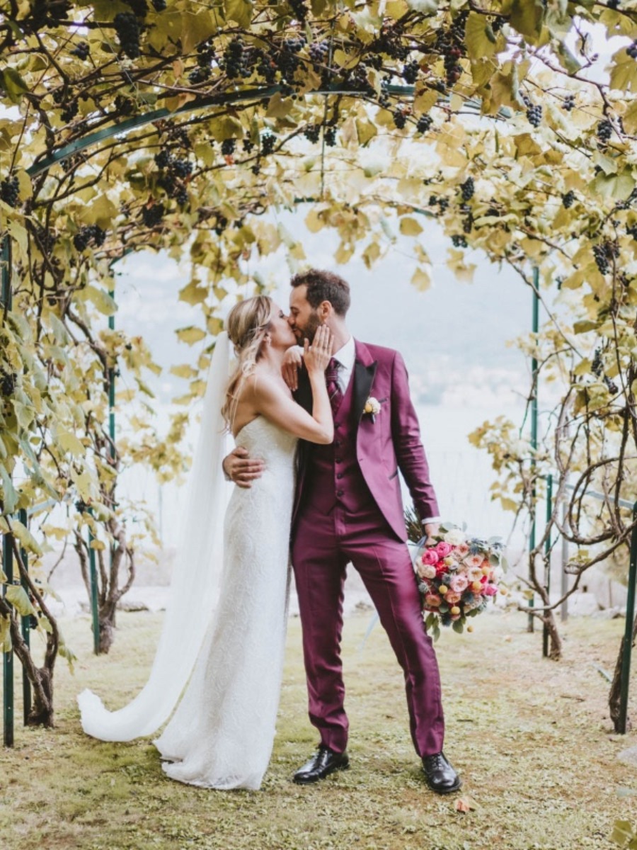 Colorful Wedding On Lake Como