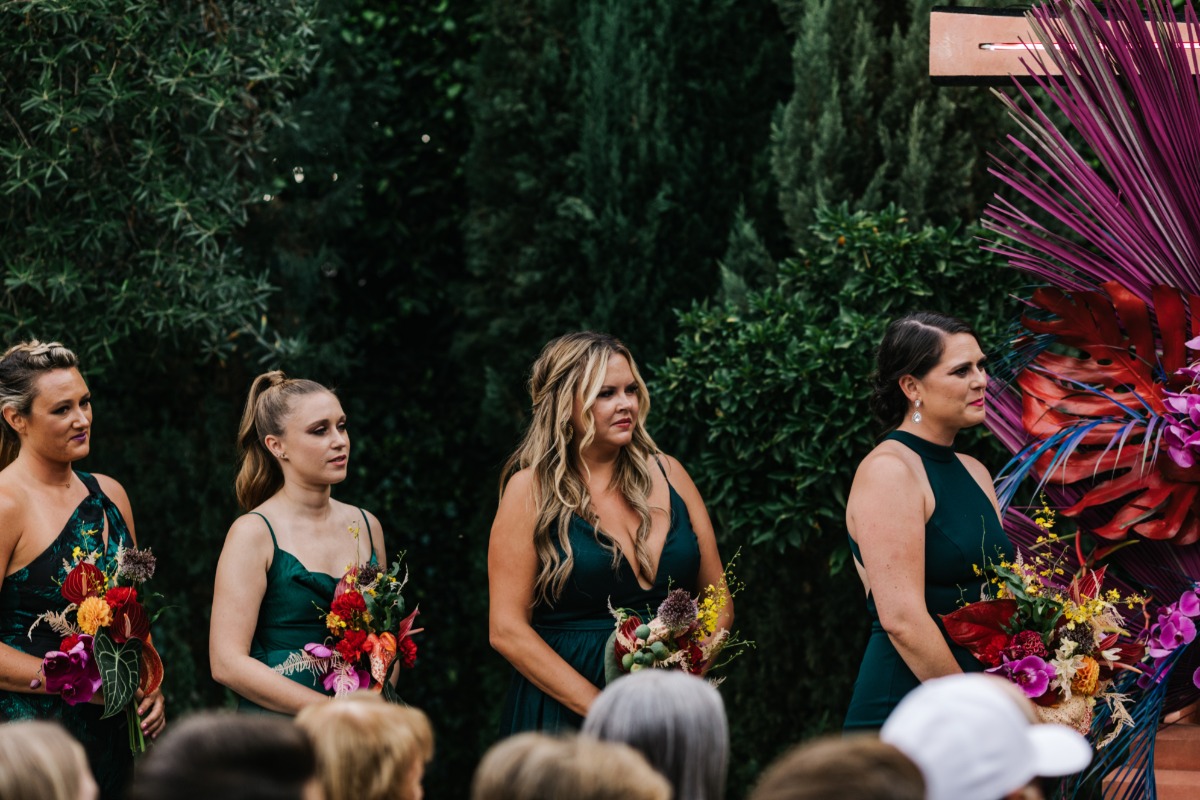 Neo-Noir Themed Wedding With Campy Hollywood Details