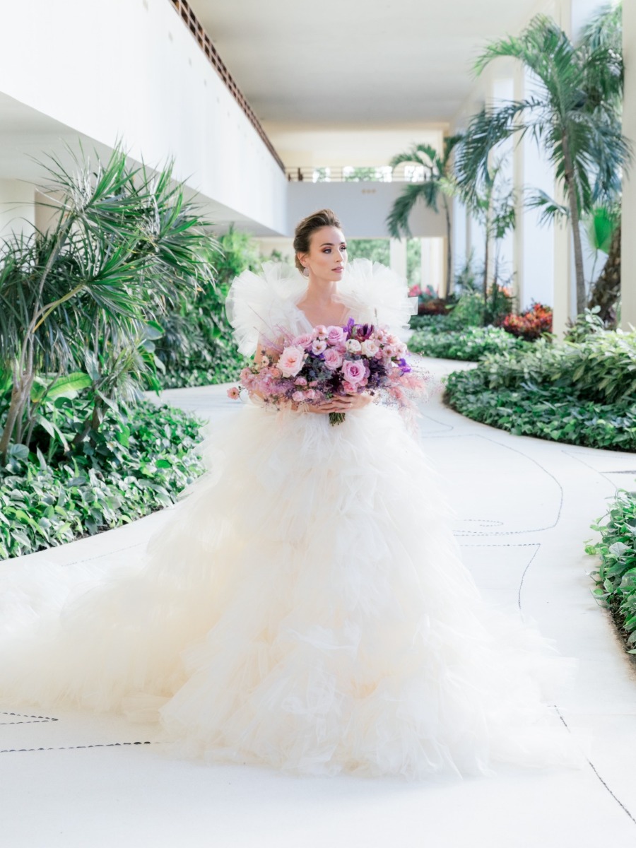 Riviera Maya Beach Wedding Inspiration Filled with Colorful Florals