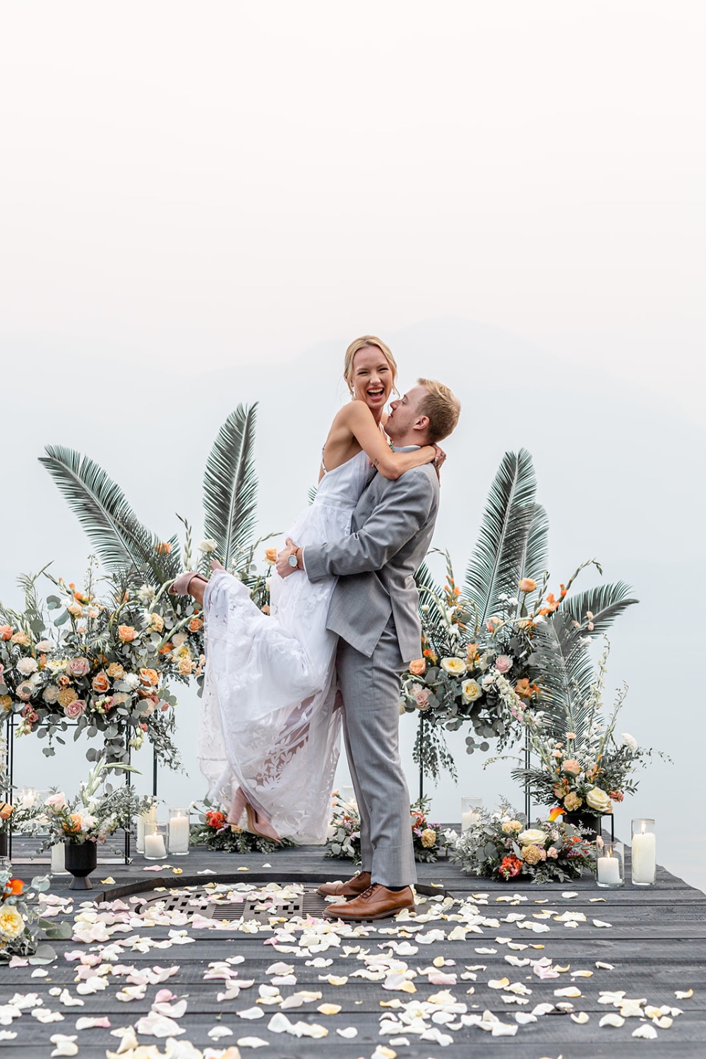 Foggy Elopement On The Water