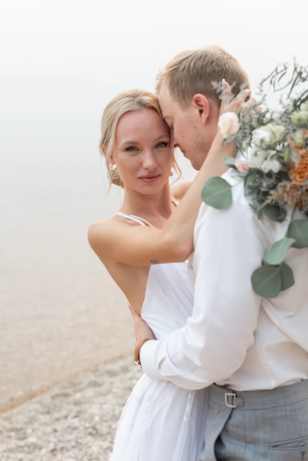 Foggy Elopement On The Water