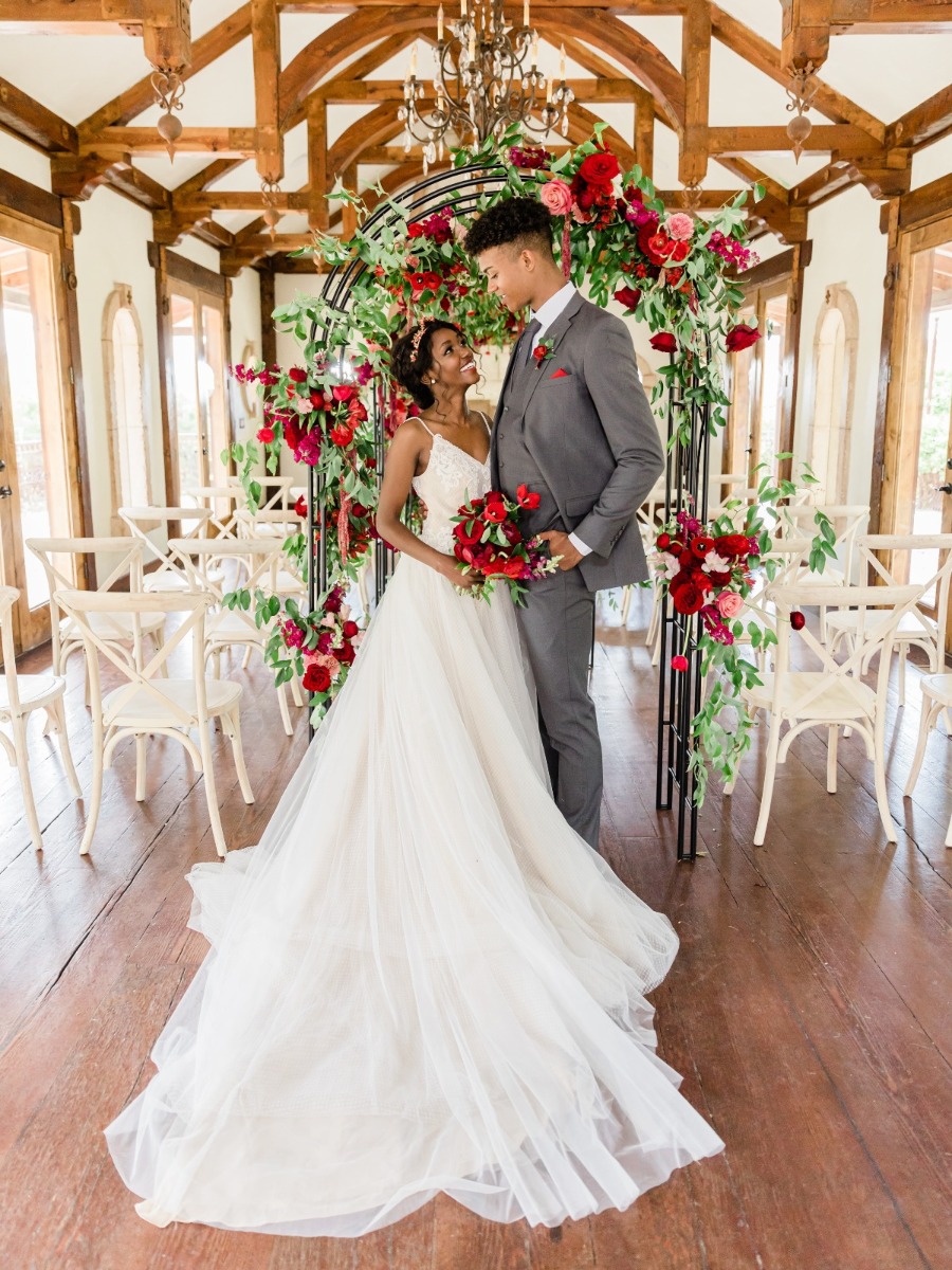 A Rosy Red Wedding Editorial That Stole Our Hearts