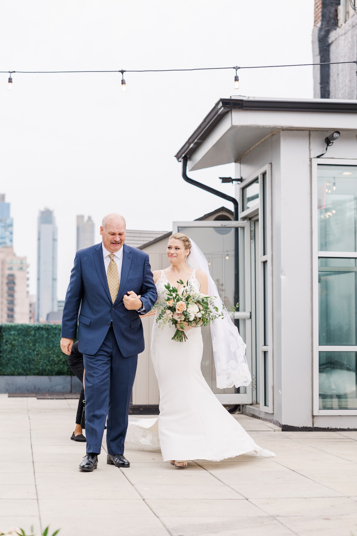 Blush Rooftop Wedding That Proves A Good View Never Goes Out Of Style