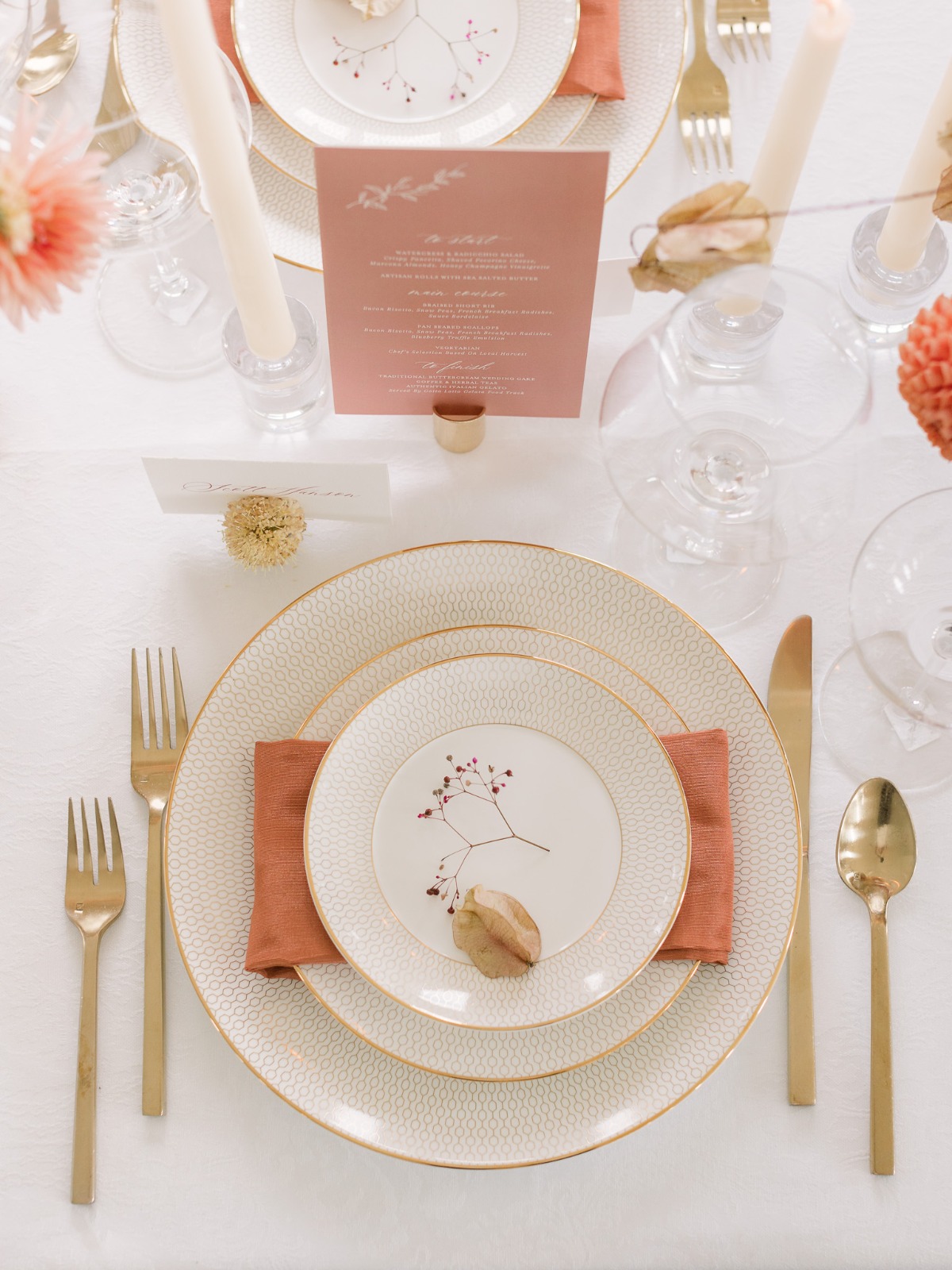 A warm, romantic, and refined fall wedding palette