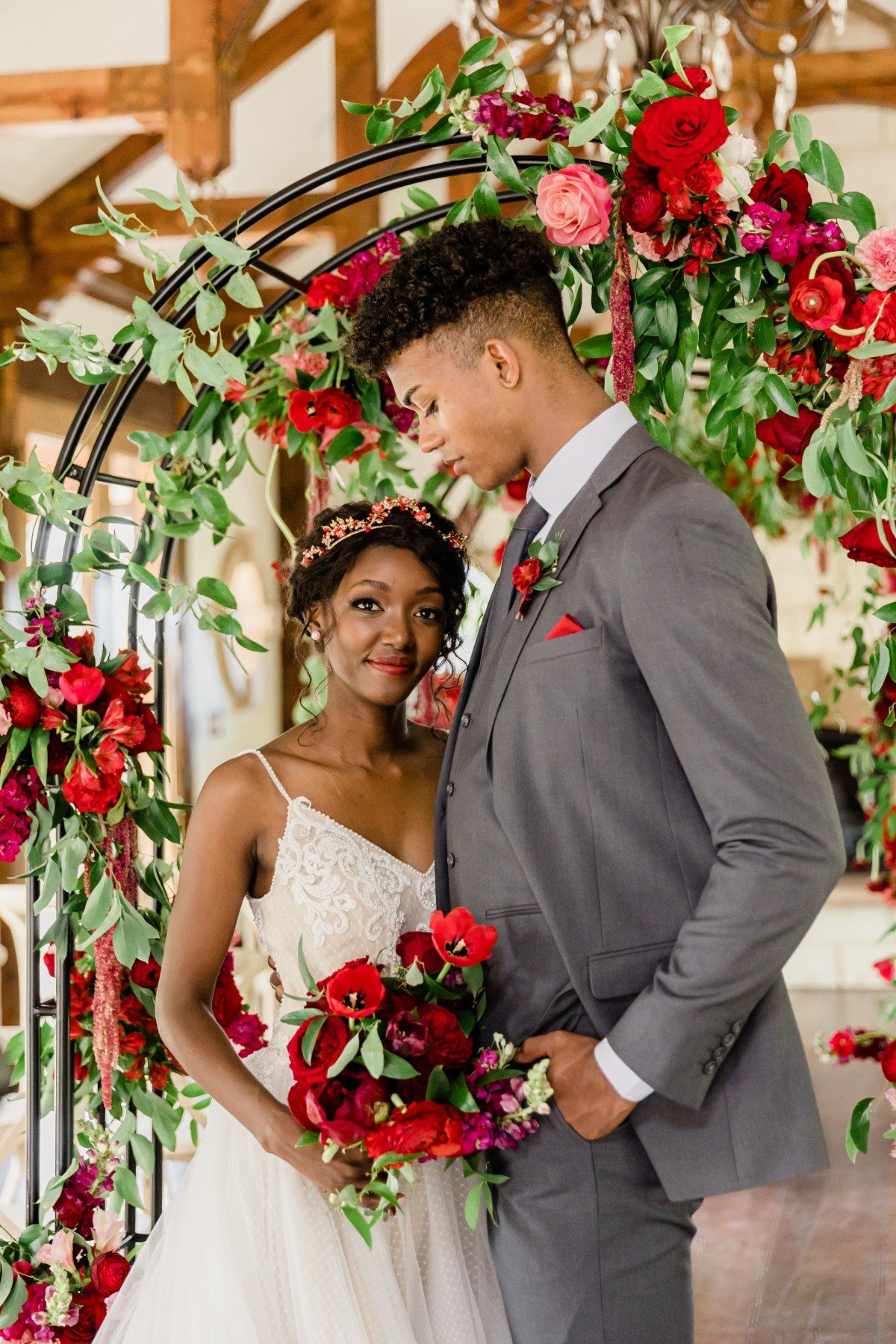 A Rosy Red Wedding Editorial That Stole Our Hearts
