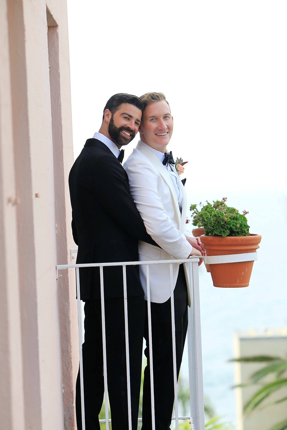 These two grooms rocked their San Diego wedding with a tropical disco theme