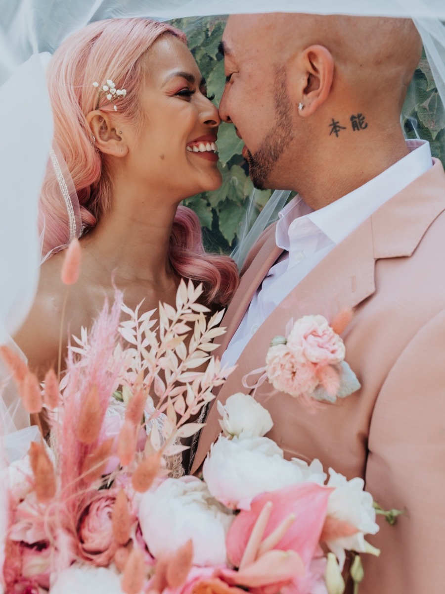 This Pretty In Pink Wedding Shows That Your Hair Can Be The Ultimate Wedding Accessory