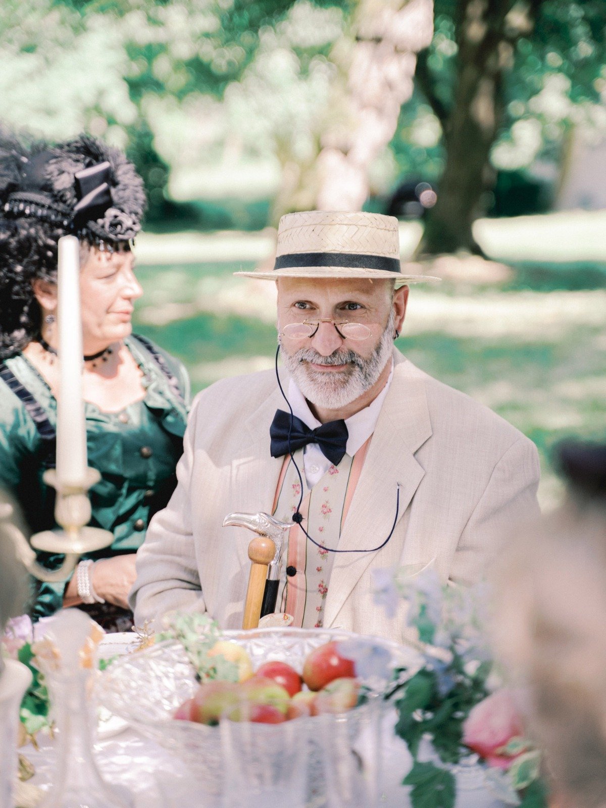 A 19th century chateau garden and wedding party in Occitanie