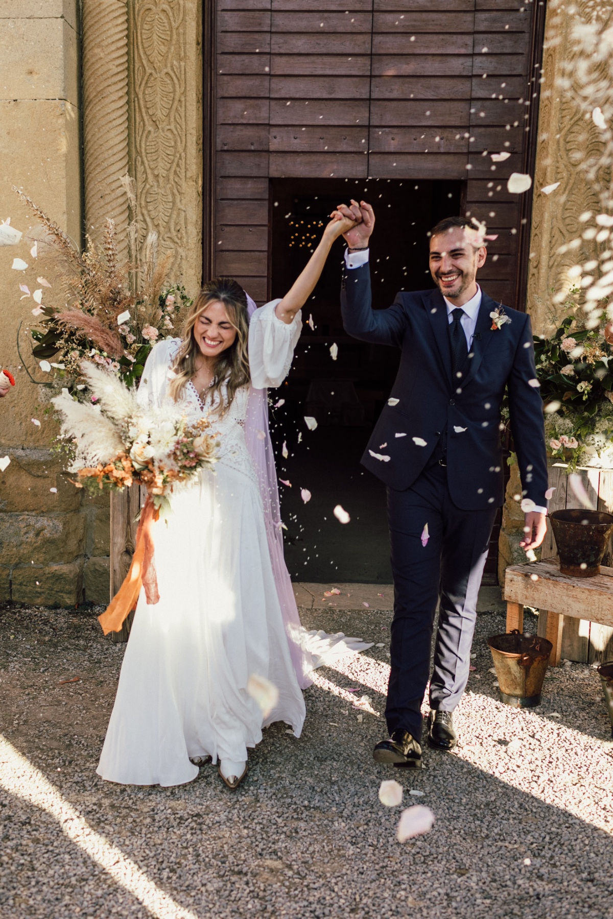 This Bride's Copper Toe Boots Steal The Show