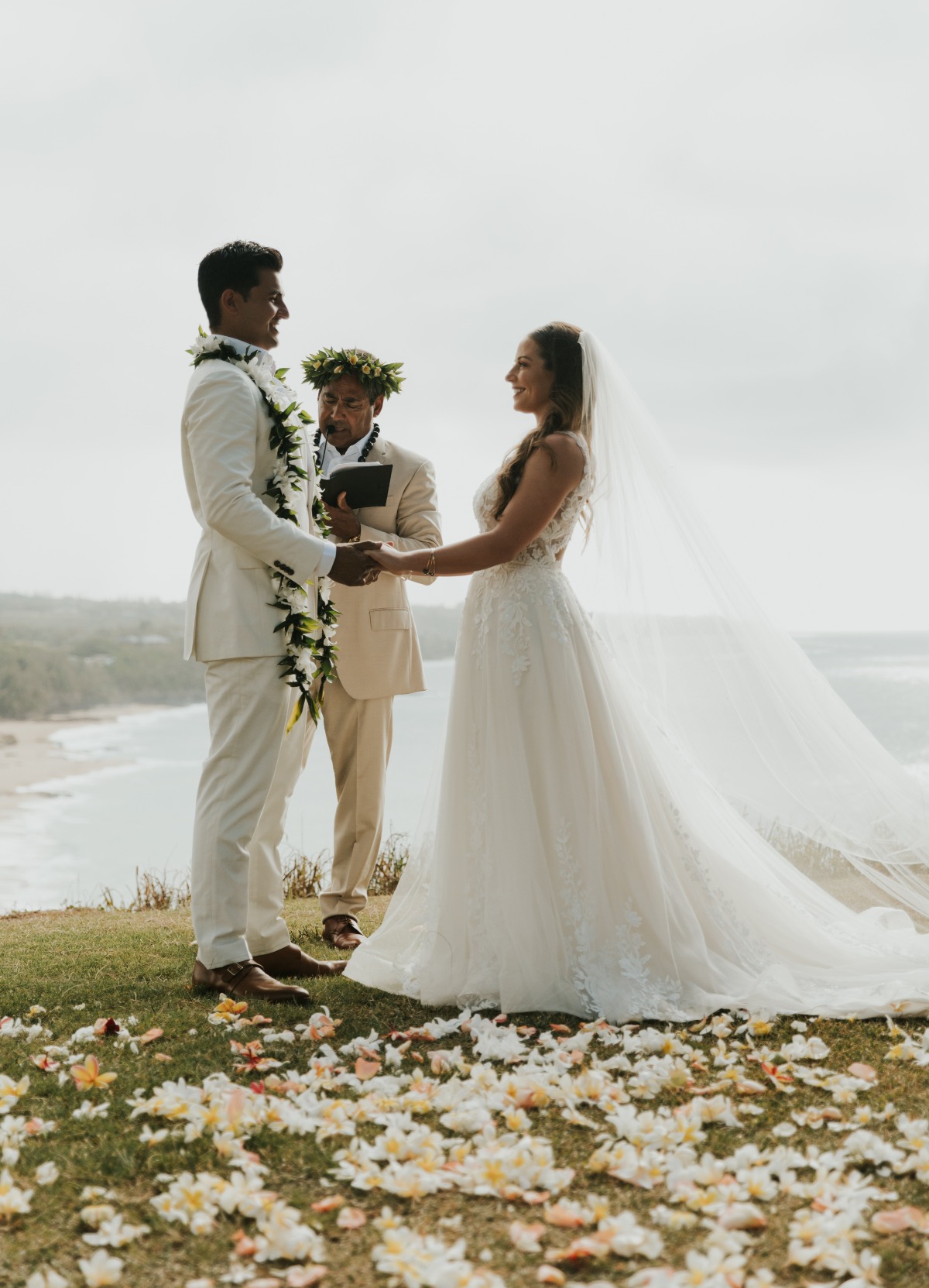A Tropical Bohemian Wedding Overlooking Secrets Beach in Kauai