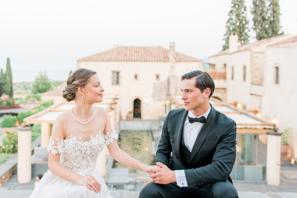 Micro Wedding Inspiration In A Greek Castle That's Out Of This World