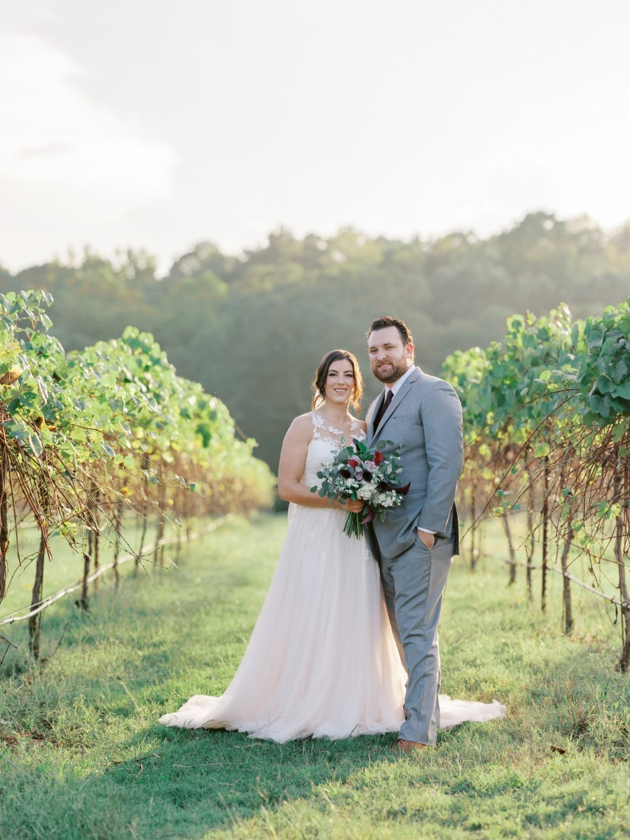 A Rainy Morning Was Good Luck for This Personalized Arkansas Winery Wedding