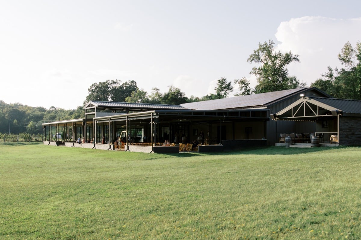 A Rainy Morning Was Good Luck at This Personalized Arkansas Winery Wedding