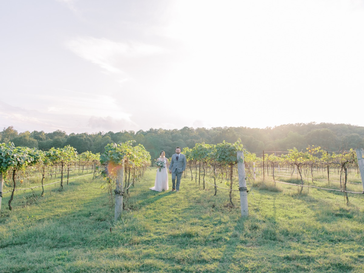 A Rainy Morning Was Good Luck at This Personalized Arkansas Winery Wedding