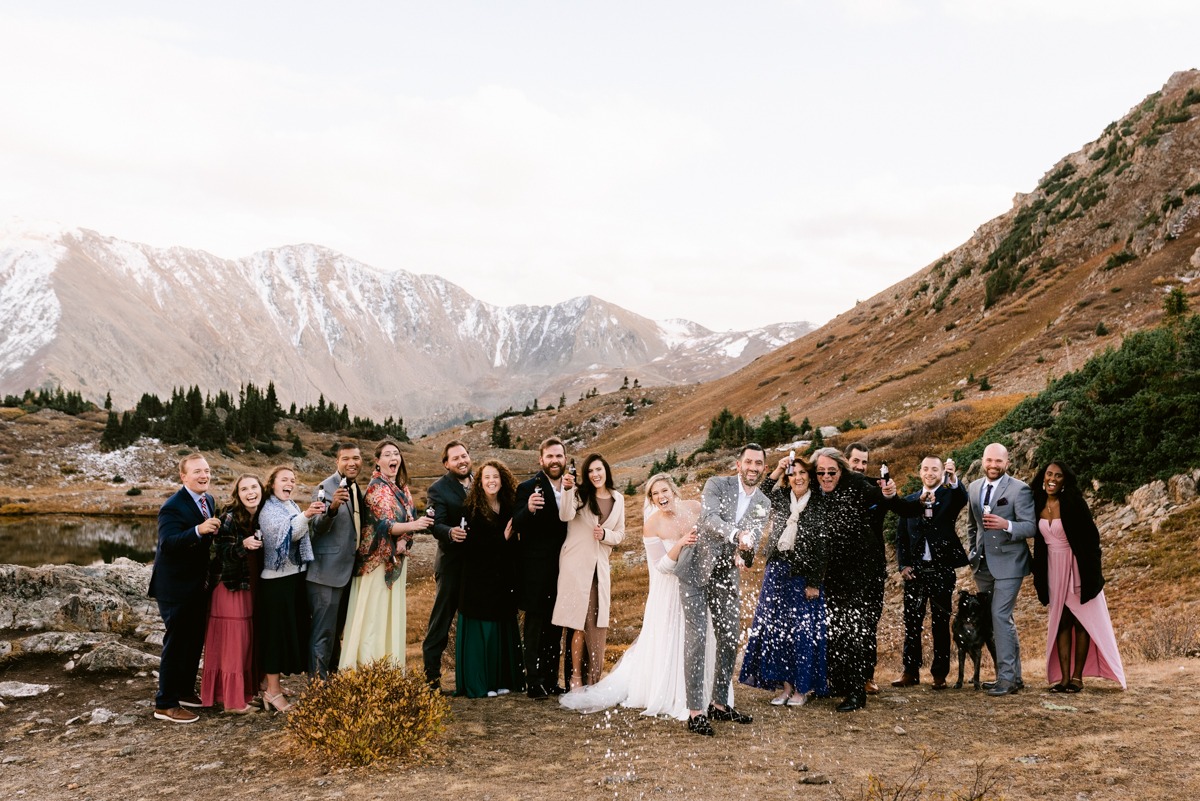 This free-spirited couple got married with their 20 closest friends and family o