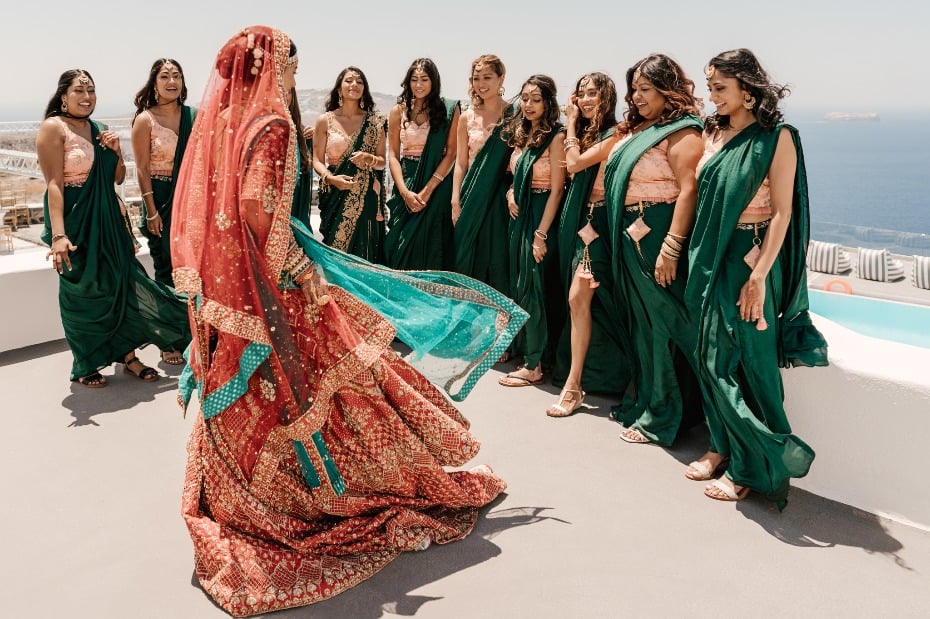 Jaw-dropping Hindu Wedding In Santorini