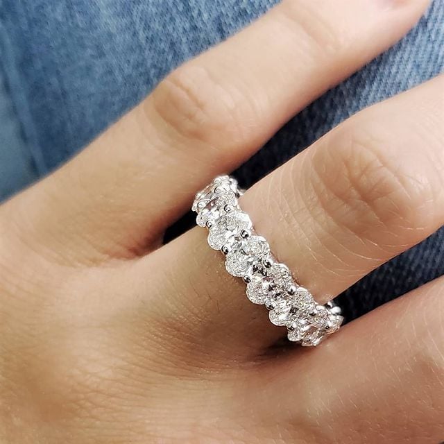 If You Want a Wedding Band With Lots of Bling, An Eternity Band Is the Way to Do It 