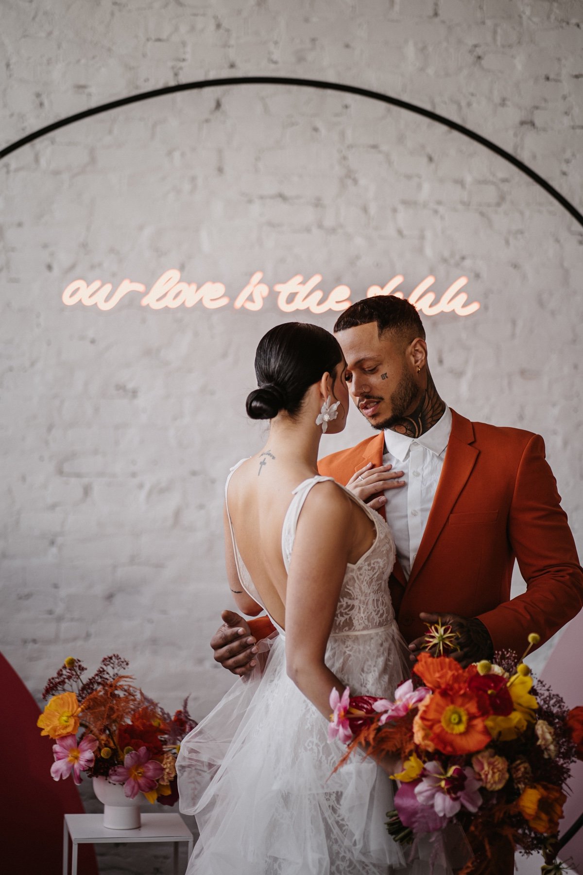 Bold Colors for a Bold Couple at this Bright and Colorful Inspo Shoot