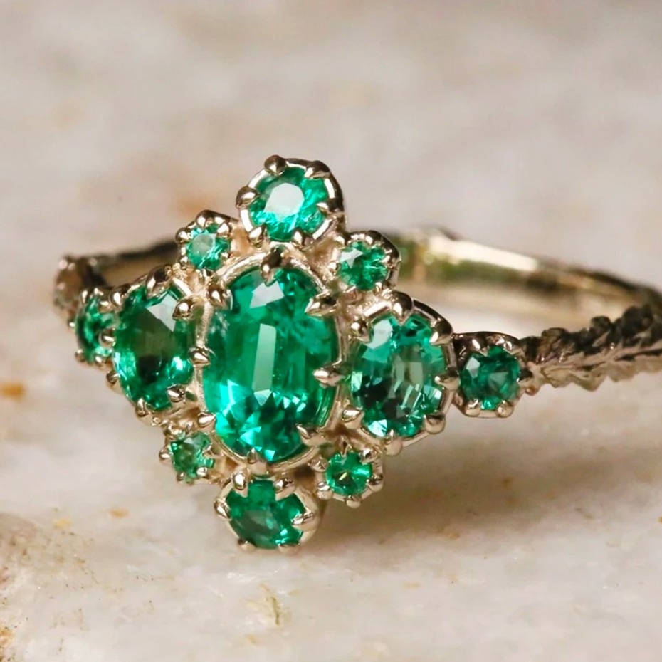 Amazing Engagement Rings of 2022 - The North Way Studio Emerald Ring