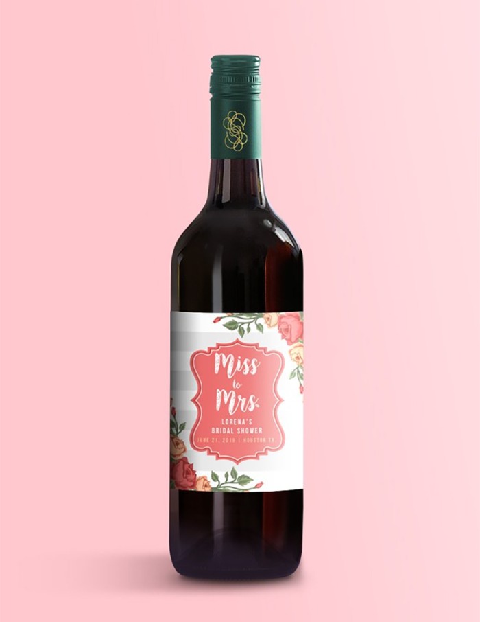 Print: Bridal Shower Custom Wine Label