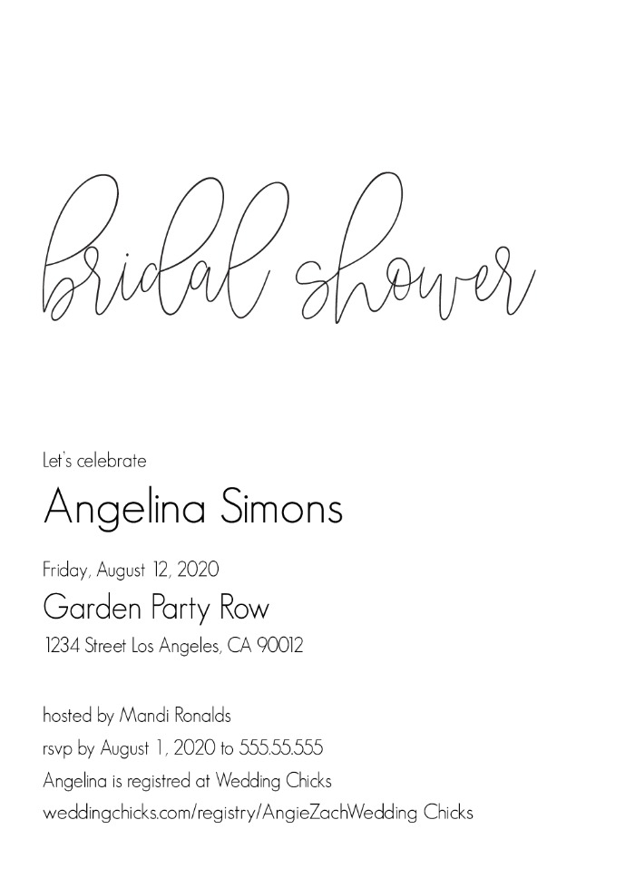 Print: Simply Modern Bridal Shower