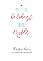 bright holiday card