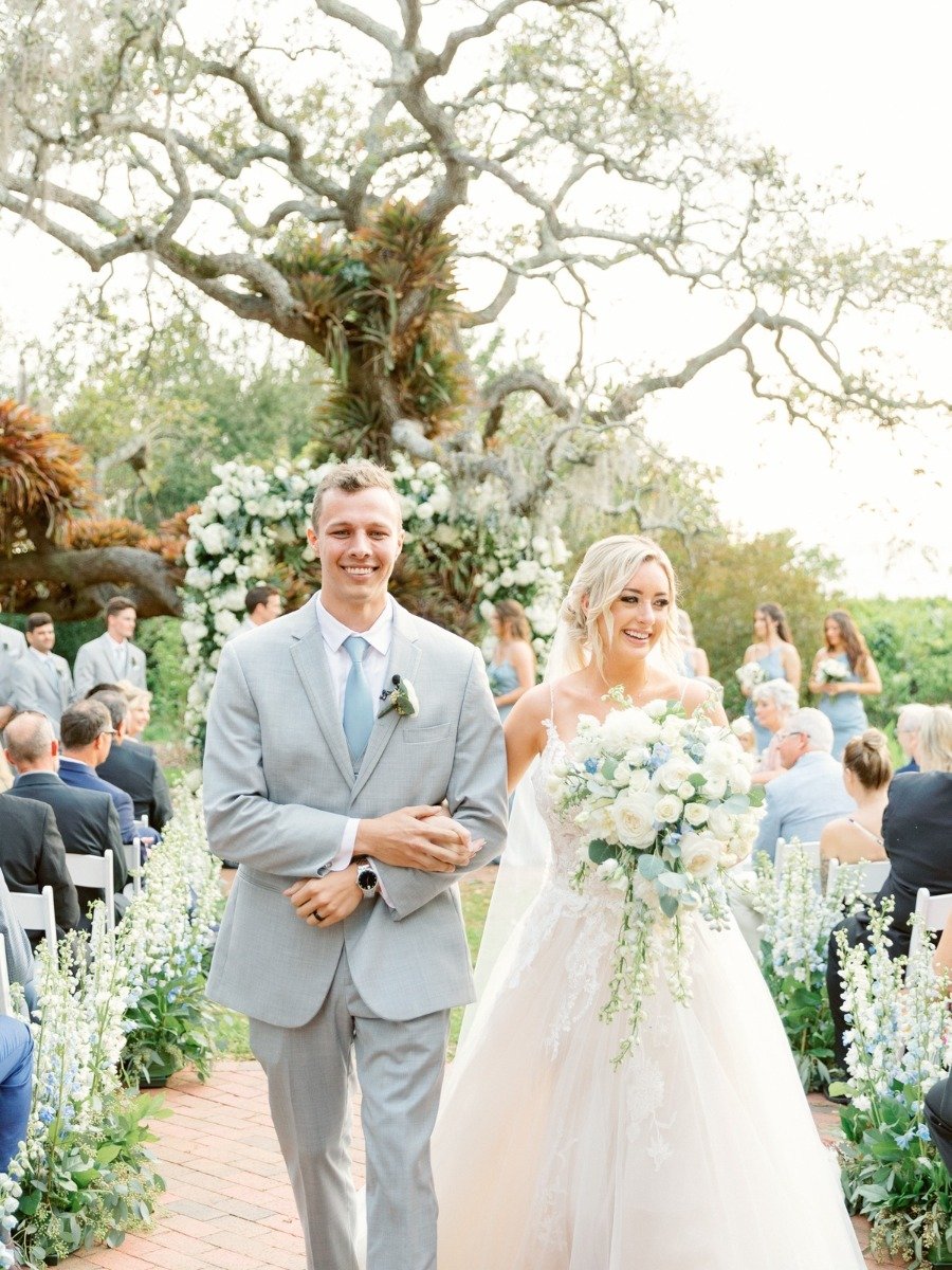 Lovely Pastel Garden Wedding With A Surprise Cake-Cutting Reveal