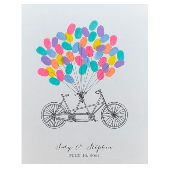 Bicycle Free Printable Wedding Guestbook Poster