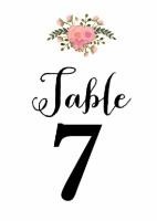 free blush table number