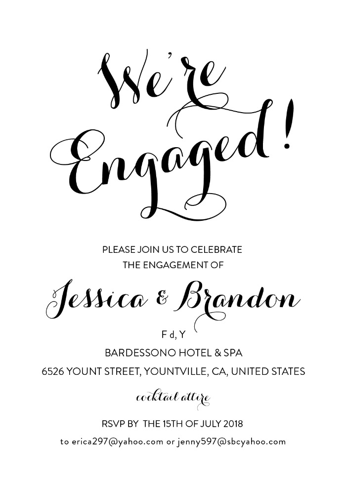 Print: Free Engagement Party Printable