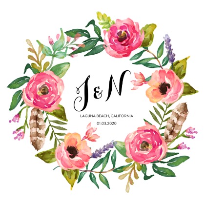 free floral monogram
