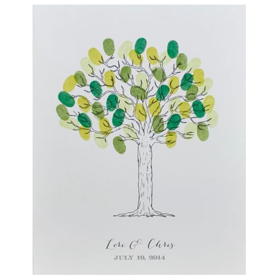 Free Printable Tree Thumbprint Wedding Guestbook Poster