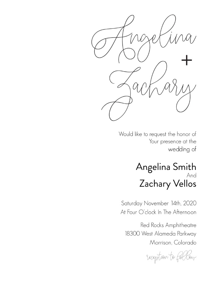 Print: Modern Calligraphy Wedding Invitation