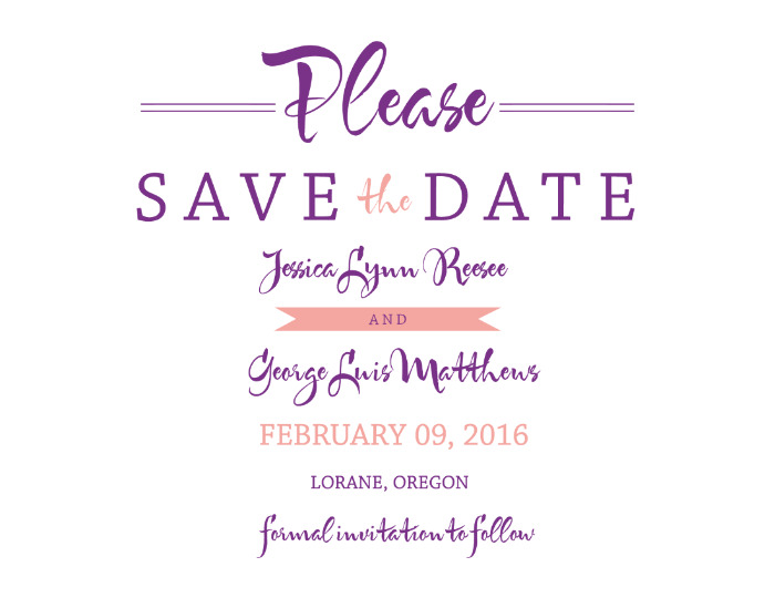 Modern Monogram Free Printable Save The Date