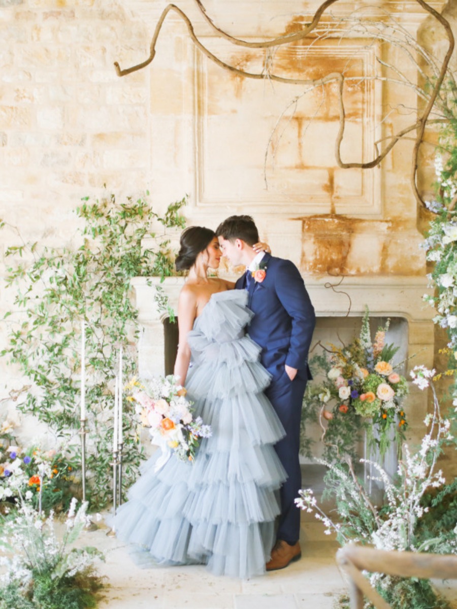 The Floral Installation at this Winery Wedding Shoot Sure was Peachy-Keen