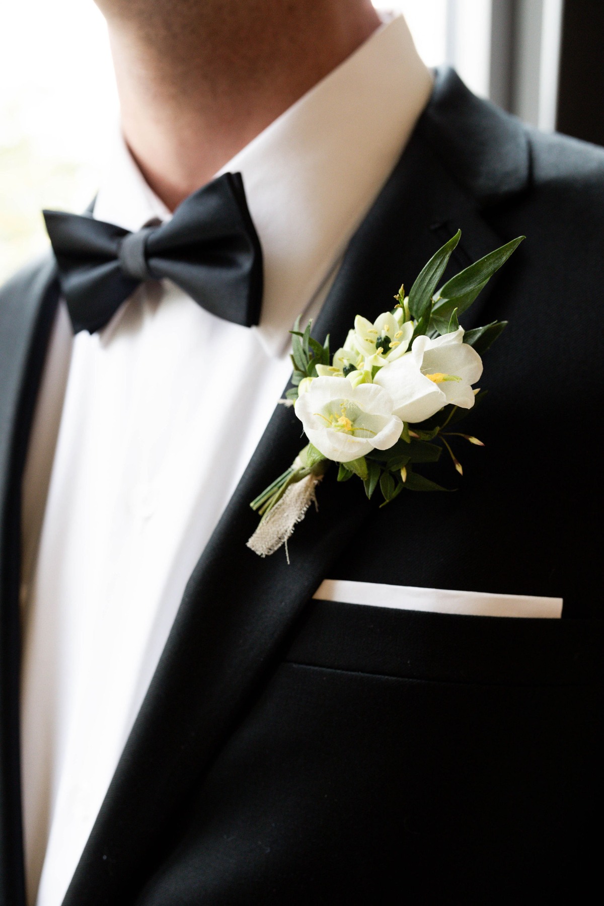Groom's formal jacket with boutonniere