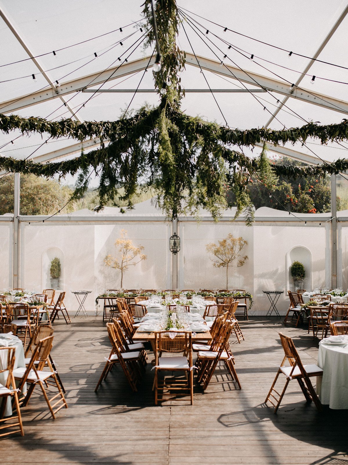 outdoor wedding reception that is star themed