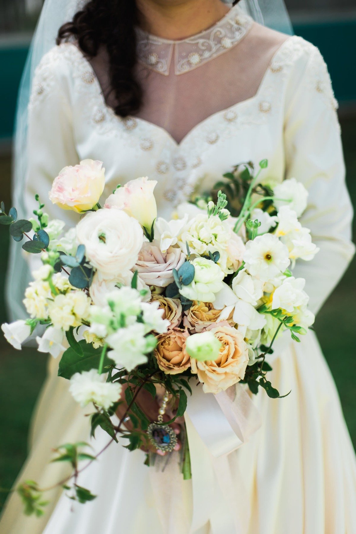 Italian inspired wedding bouquet designed by Sharon Floral Design Studio