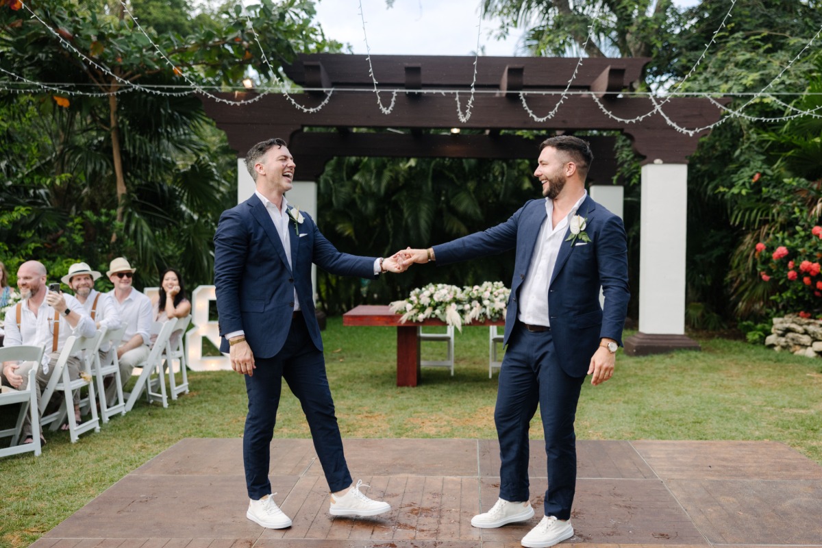 Grooms during first dance