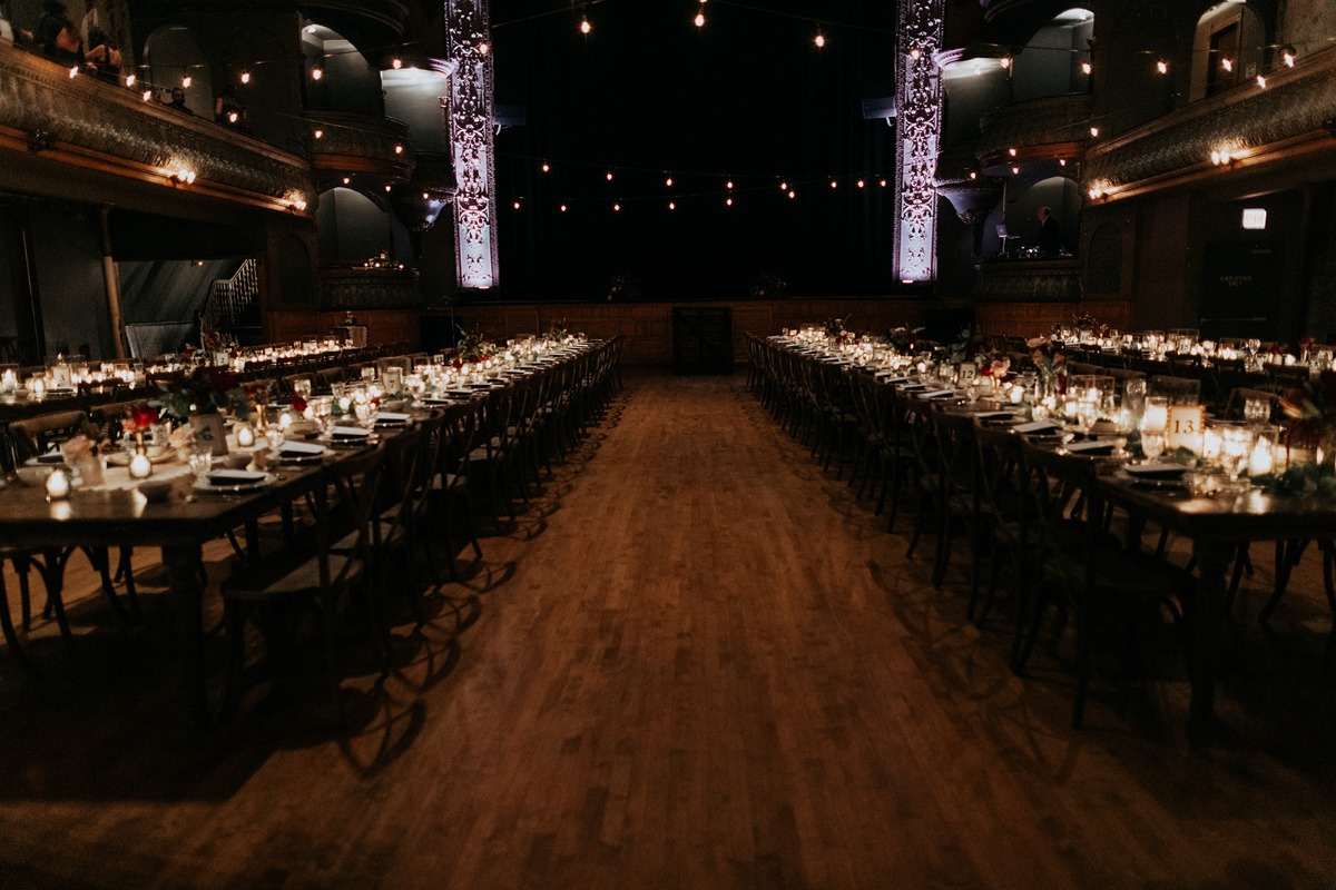 Reception tables and space