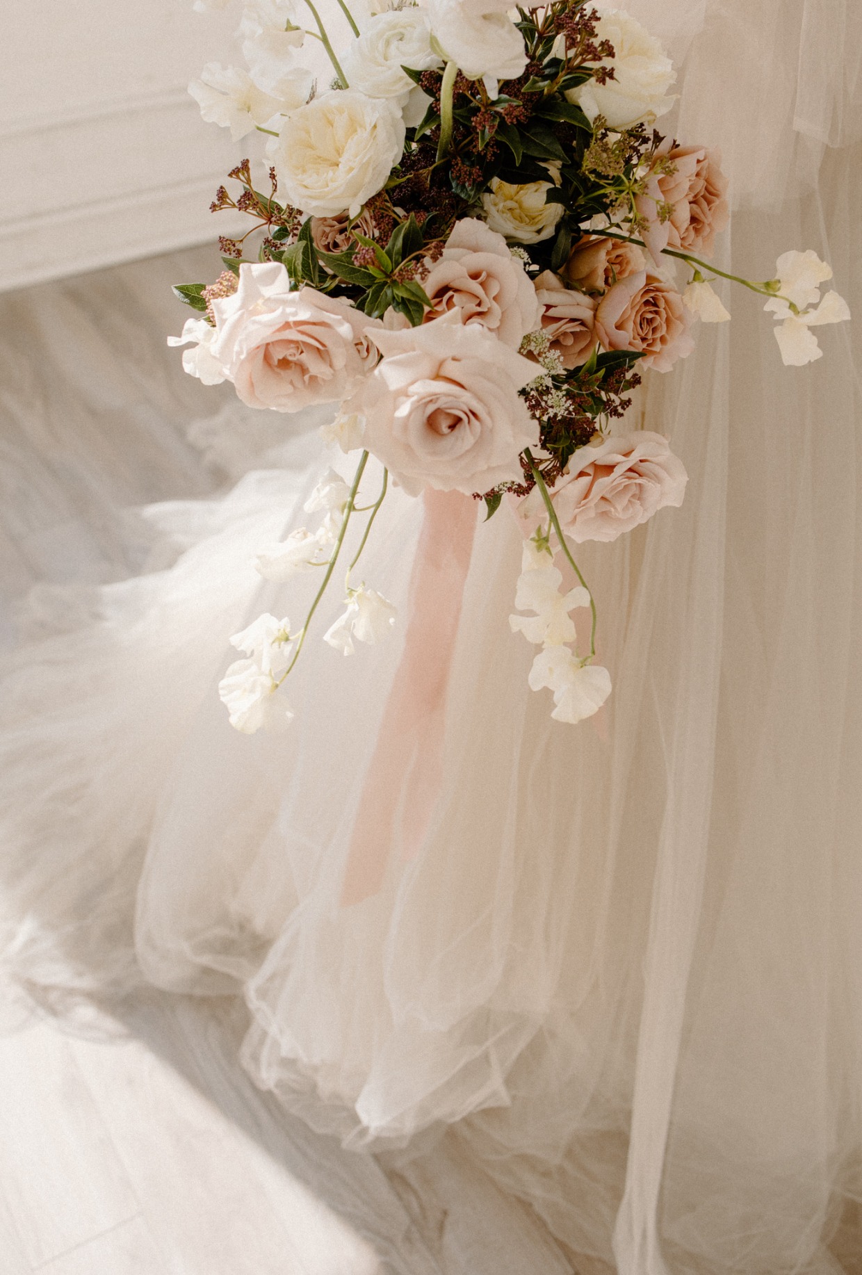 Garden Rose Wedding Bouquet