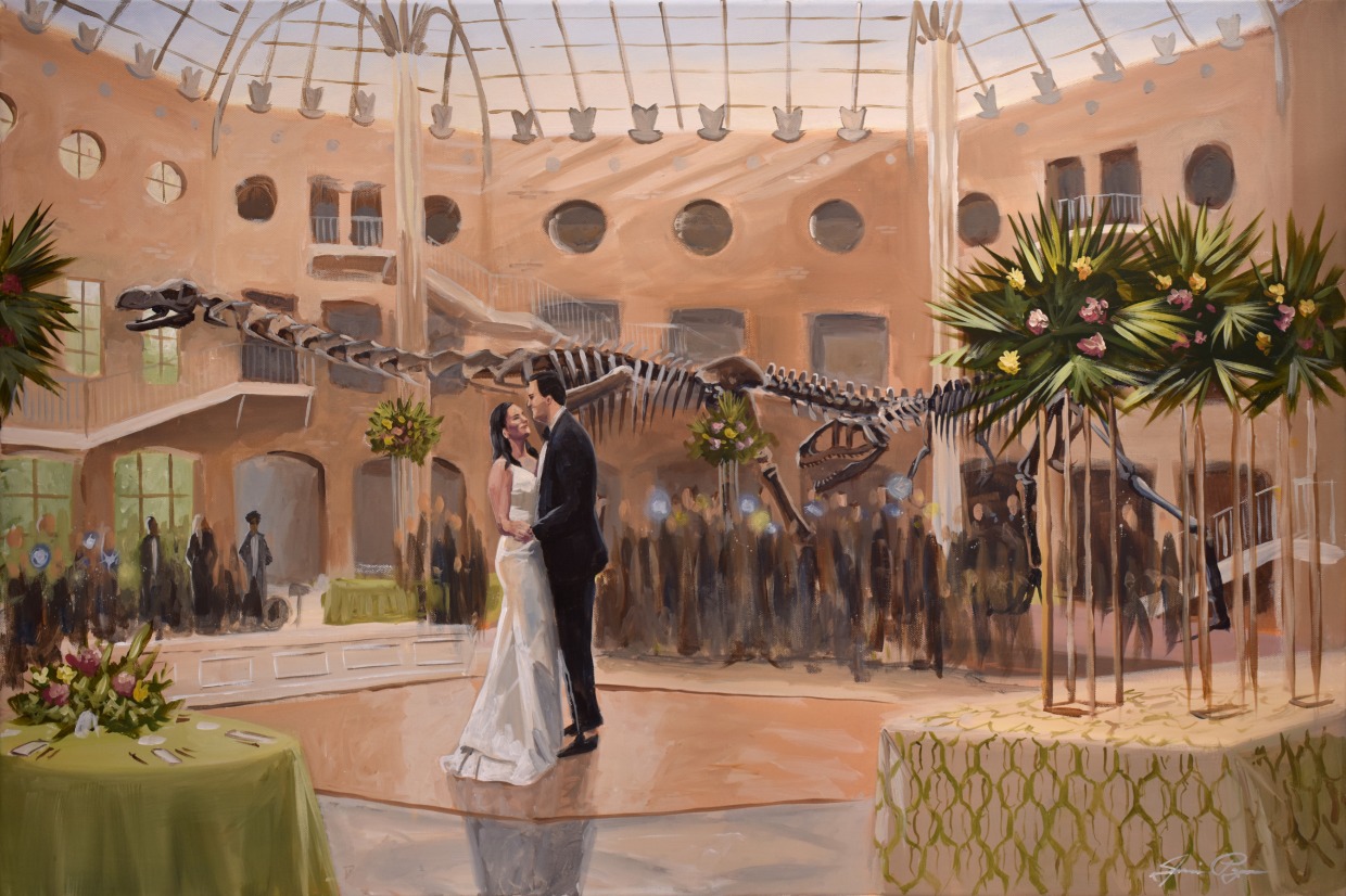 live wedding painting