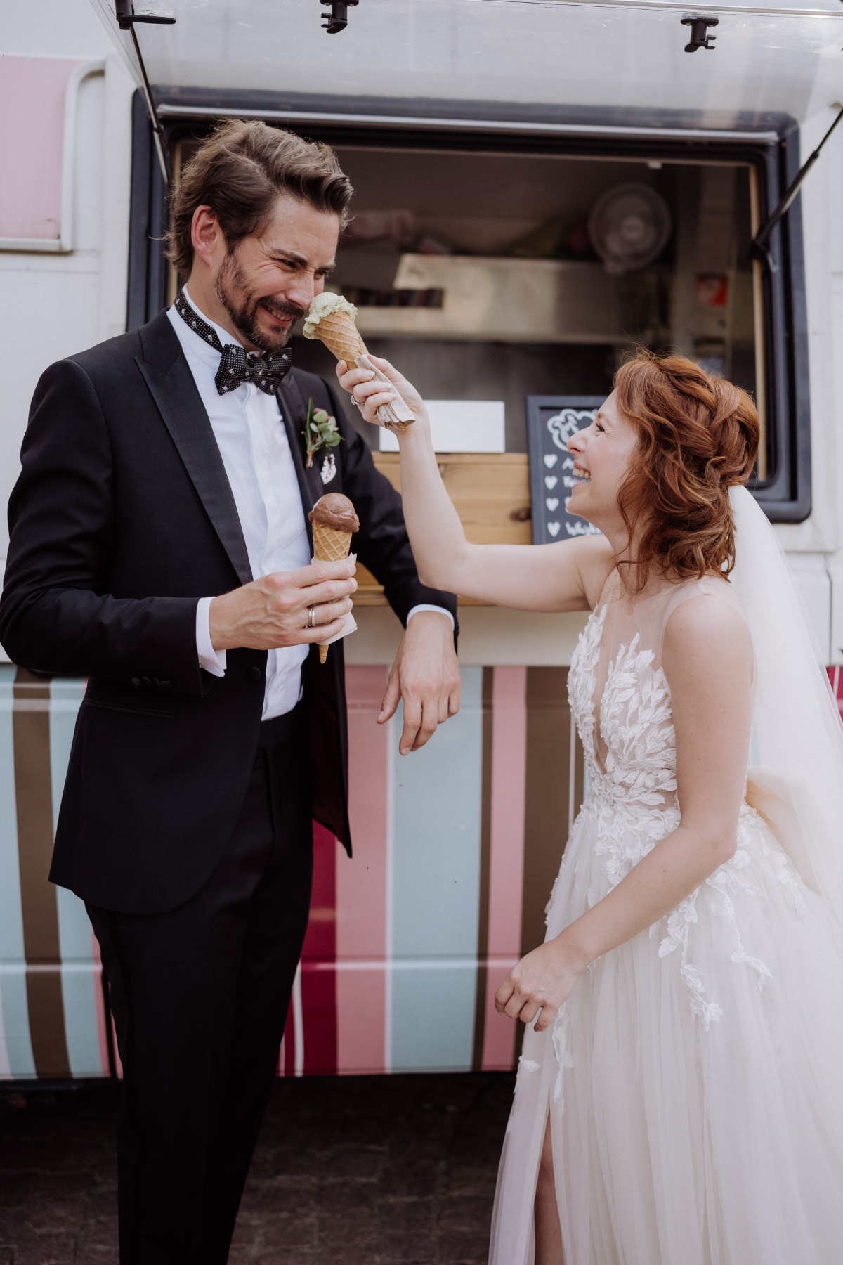 ice cream truck at wedding