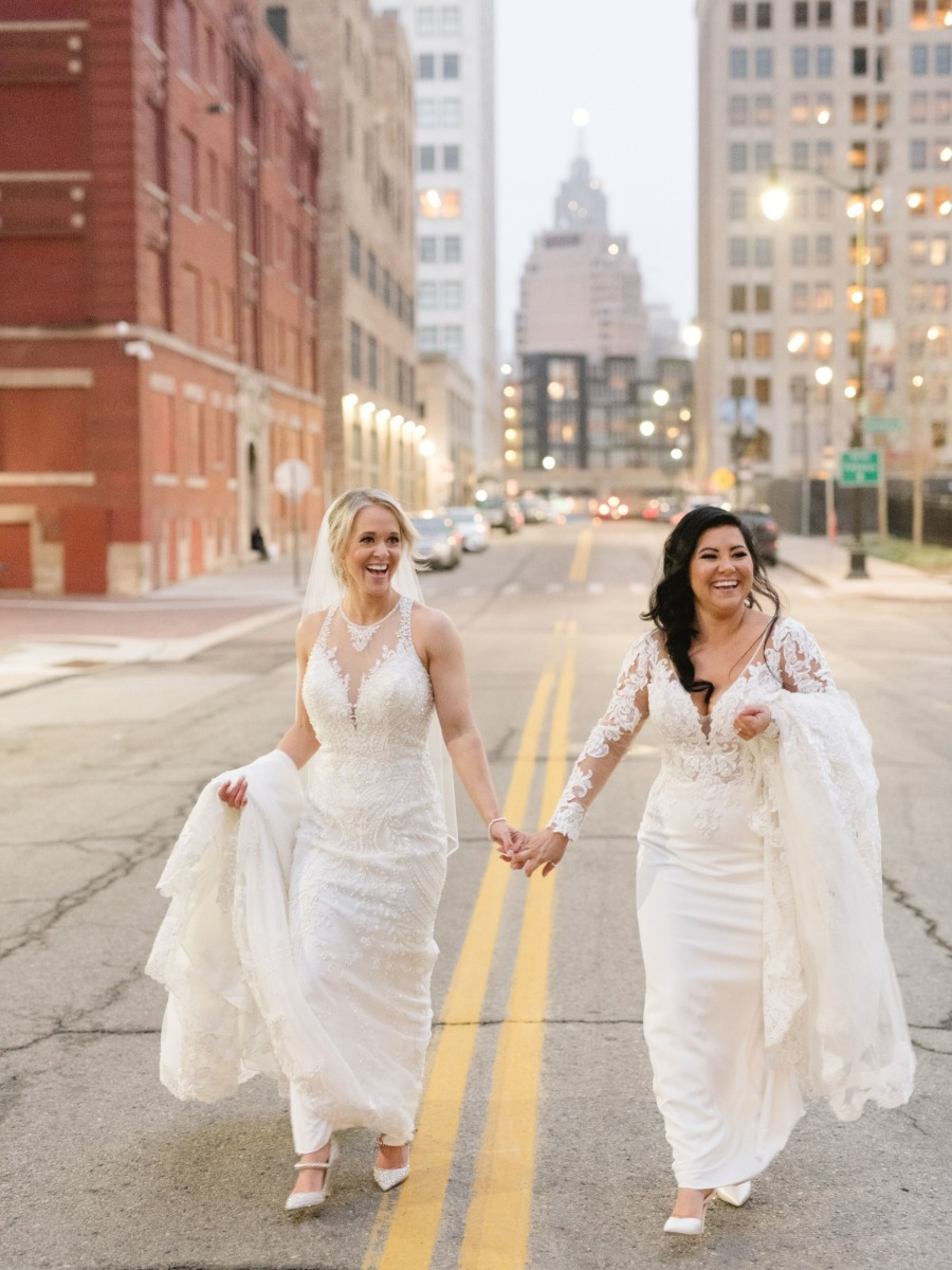 Two Brides Are Better Than One for this New Year's Eve Wedding