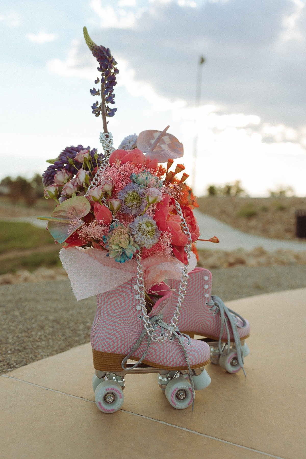 roller skates and florals